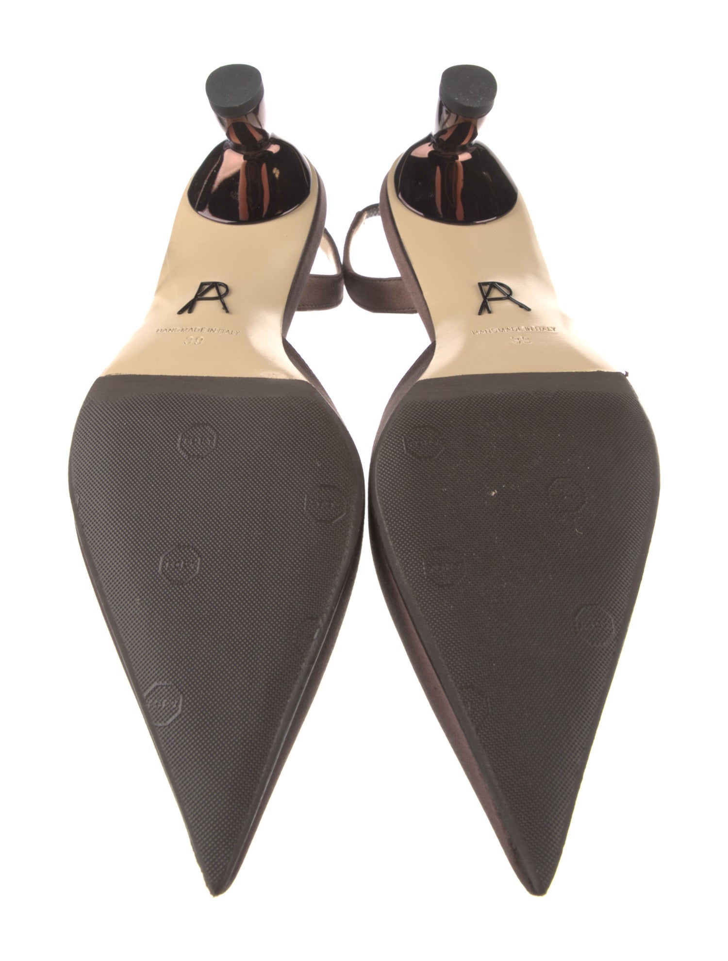 Paul Andrew Satin Slingback Pumps
